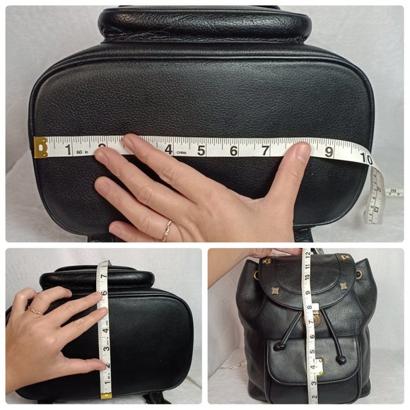 Vintage Style MCM Drawstring leather backpack - Picture 9 of 14